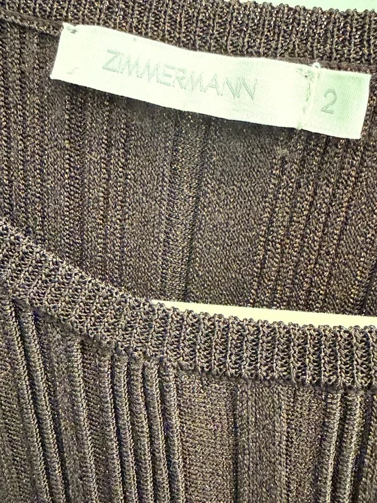 Zimmermann chocolate brown shimmer ‘lucky racer’ tank - Picture 3 of 4